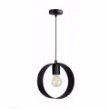 NG Santas Fotistiko Orofis Metalliko Mavro E27 F25cm 204-A-1-BL
